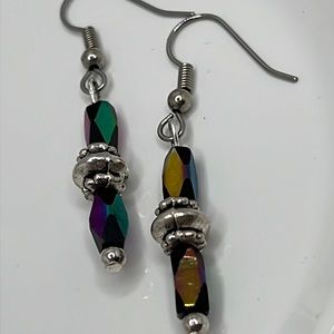 Multicolored Crystal Earrings.